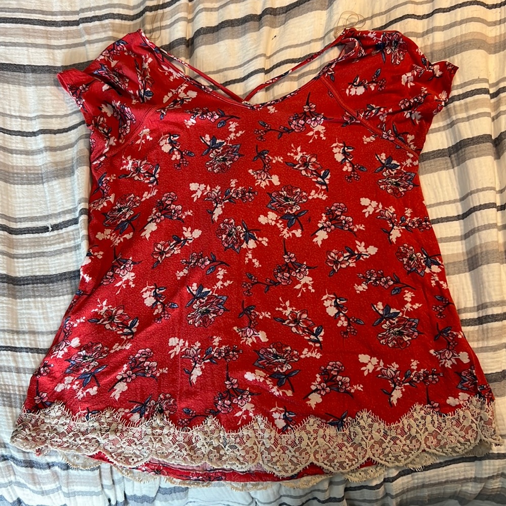 XL floral blouse